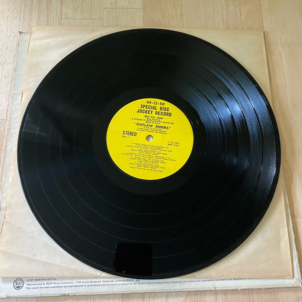 Outlaw Riders 1971 Promo LP - Picture 4 of 7